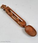 Antique Sailor Carved Whimsey Ball Cage Sppon
