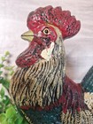 Vintg  Cast Iron Rooster Door Stop  Farmhouse  French Country  Country    