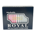 Royal 100  Plastic Playing Cards Poker Size 6 Double Decks Assorted Design