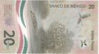 Mexico 20 Pesos Circulated Banknote  Twenty Mexican Peso Bill Note  Currency Mxn