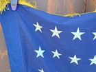 Antique 48 Star American Flag Vintage Regement Type Dettra W gold Fringe Lqqk