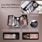 Frenessa Makeup Train Case Cosmetic Organizer Case Professional Makeup Storage