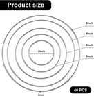 40 Pcs Metal Rings For Crafts Dream Catcher Rings  Macrame Hoops For Diy  5 Size