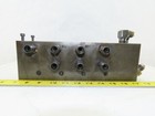 14 Port Steel Hydraulic Manifold With 4 Iso 4401 Valve Spaces