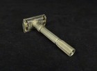 Gillette Slim Adjustable Razor F-4 1960 Double Edge Twist Open Vintage