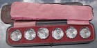 A Set Of Six Sterling Silver Birmingham 1901 Art Nouveau Buttons In Box 