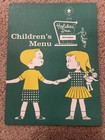Rare   Vintage Holiday Inn Children   s Menu Based On Nursery Rhymes 1960s