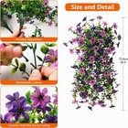 2-pack Uv Resistant Artificial Hanging Daisy Flowers For Outdoor Decor