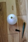 Antique 65   Copper Lightning Rod   White Ball