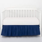Crib Skirt Bedding Bed Dust Cover Pleated Dust Ruffle For Crib Easy Installation