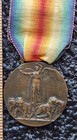 Wwi Italian Allied Victory Bronze Medal W ribbon -  1914-18