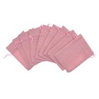 Bezall 50pcs Pink Burlap Drawstring Bags 3 9 X 5 5 Inch Gift Pouches