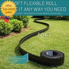 50ft Black Corrugated Metal Landscape Edging Flexible   Rustproof Garden