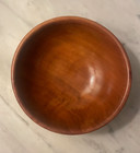 Vintage Hand Turned Cherry Wood Bowl Signed By Artist 1999 8 In  X 3 75 In