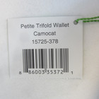 New Vera Bradley Petite Trifold Wallet Camocat Black White Nwt  34