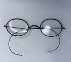 Antique 1800 s Thin Wire-rimmed Eyeglasses With Case And Cleaning Cloth  Glasses