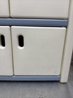 Rare Little Tikes Cabinet   Dresser With Doors Blue   White  Plastic Shelf