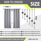 Home Curtains Blackout And Sheer Layered Solid Window Curtain Panel Pair With   