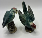Vintage Salt And Pepper Shakers Bird Parrot Or Parakeet Kitchen Decor Japan Blue