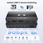Cable Matters Dual 4k 60hz Usb C Kvm Switch 2 Computers kvm Switch Usb 