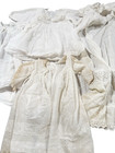 Lot Of 5 Baptism Communion Christening Dress Slip Long Handmade Infant Antique