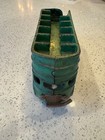 Vintage Arcade 318 Cast Iron Green Double Decker Bus Collectible Antique Toy