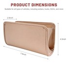 Car Trash Can  Leather Foldable Garbage Organizer Holder With One Roll Beige