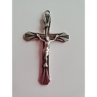 Ls Sterling Silver 925 Classic Catholic Rosary Crucifix Cross Pendant 2 In