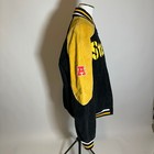 Vintage Nfl Pittsburgh Steelers Suede Leather Jacket Mens Xl Black yellow G-iii