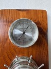 Vintage Springfield Weather Station Thermometer Hygrometer Barometer Wood Panel