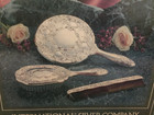 Vintage International Silver Co  Ornate Silverplate Brush  Mirror Comb Set New