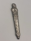 Antique Woman Bust Needle Case Etui W  Needles Silver Tone Unmarked
