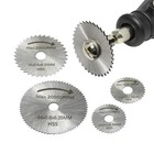 6pcs Mini Circular Saw Blade Set Stainless Steel Cutting Discs For Rotary Tool