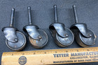  4  Antique Vintage Metal Furniture Casters Wheels Salvaged