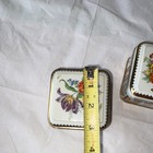 Daher Floral Butterfly Square Tin Boxes Set Of 2 Small With Lids Vintage