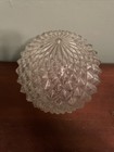Vintage Clear Glass Diamond Cut Light Fixture Globe Shade