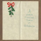 Unused Vintage Forget-me-not Christmas Card  Cute Snowmen Candy Cane Mistletoe