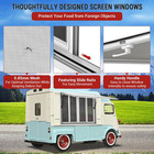 Concession Stand Serving Window Food Truck Service Awning With 4 Screen Windows