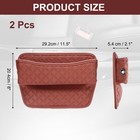 2pcs Car Seat Gap Filler 11 5 x2 1  Car Organizer Storage Box Brown