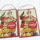 Coca Cola Christmas Ornaments Hallmark Lot Bundle Vintage 1992 Bear Santa Decor