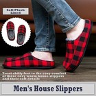 Men s Memory Foam Moccasin Slippers Warm Plush Indoor Outdoor House Shoes Gift