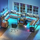 87  L Shaped Desk With File Drawer Reversible Computer Desk With Power Outlets