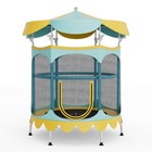 64  Kids Jumping Trampoline W  Detachable Canopy Heightened Safety Enclosure Net