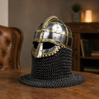 Medieval Knight Viking Warrior Helmet Armor Fantasy With Chainmail Armor Fantasy