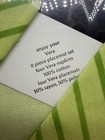 Vtg Vera Neumann Linen Placemat Cotton Napkins Table Set  Green Yellow 8 Pcs New