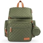 Large Diaper Bag Backpack For Mom   Dad   Unisex Baby Travel Bag   Army Green