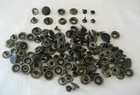 25 Pack Set Black Buttons Eyelets Sockets Studs 150 Pieces Total  Motorcycle