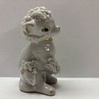 Vintage Gold Trimmed White Cat Figurine Sugar Spaghetti Trimmed