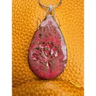 Boho Tear Drop Pendant Necklace Handmade Red Pendant Ceramic Necklace Jewelry