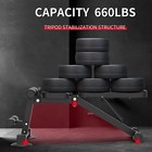 Kingkang Adjustable Weight Bench     Foldable  660lb  Incline decline  Home Gym